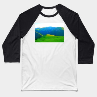 Scenery in Piani di Ragnolo with pastures and Sibillini Baseball T-Shirt